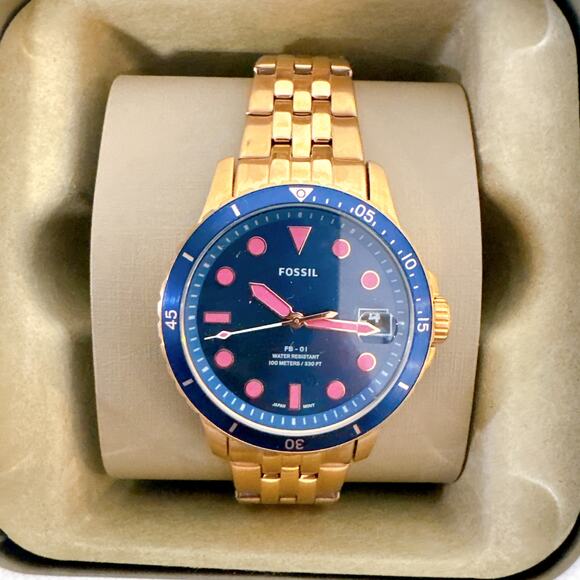 Fossil FB-01 ES4767 Three-Hand Date Rose Gold-Tone Stainless Steel Watch main image 4